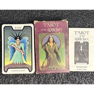 Vintage "Tarot of the Witches" 78 Card Deck W/ Instruction Booklet Agmuller‎
